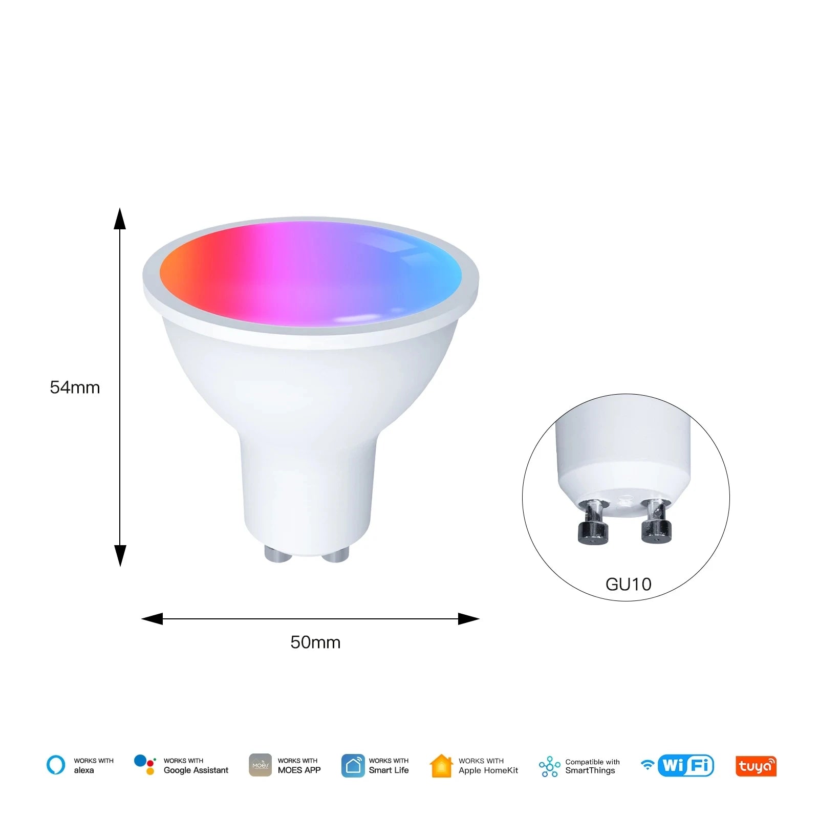 لمبة ذكية WiFi Matter RGB بتحكم صوتي - متوافقة مع Alexa وGoogle Home