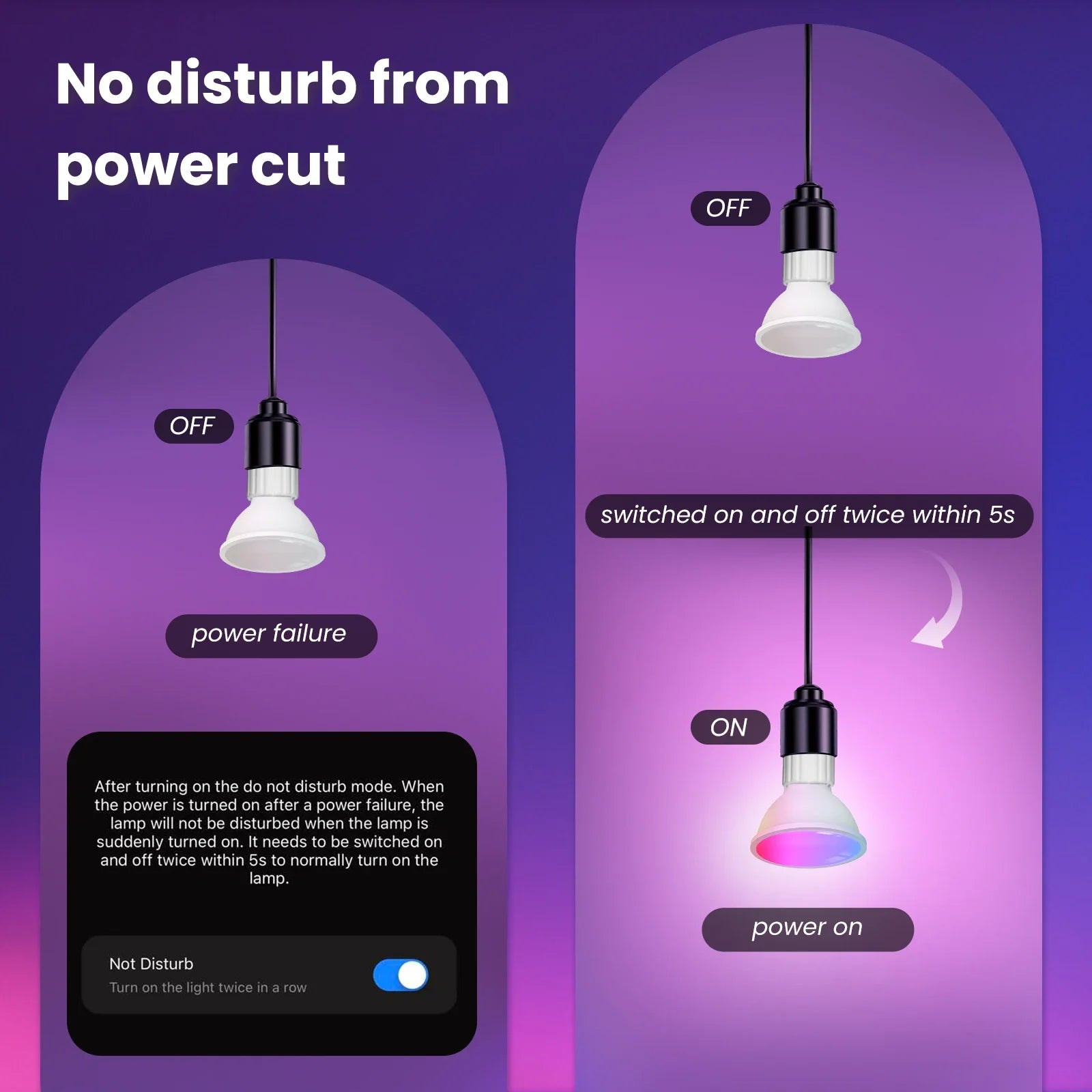 لمبة ذكية WiFi Matter RGB بتحكم صوتي - متوافقة مع Alexa وGoogle Home