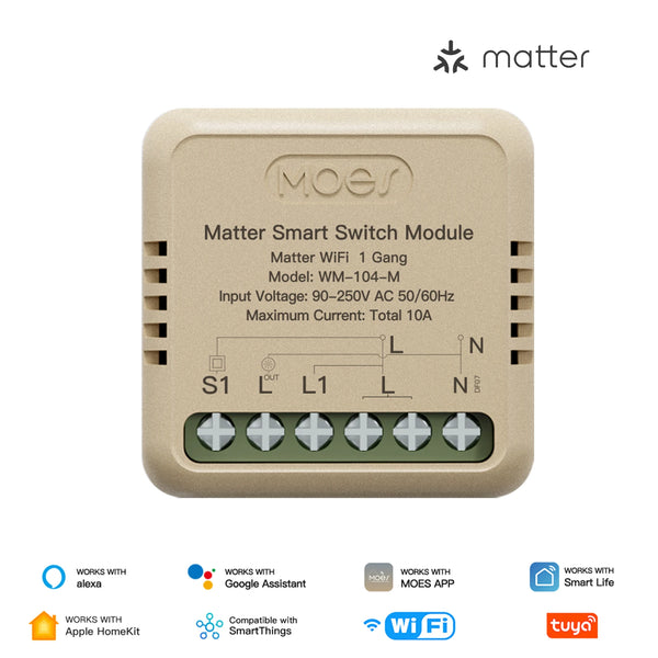 وحدة MOES WiFi Matter لتكامل شامل وتحكم ذكي في المنزل