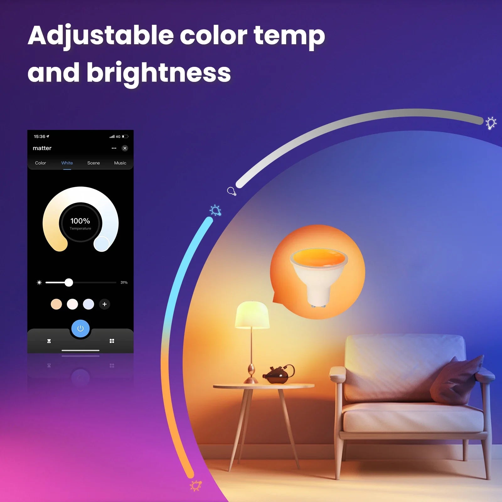  RGB جدولة ذكية لإضاءة منزلك مع لمبة ModMarke