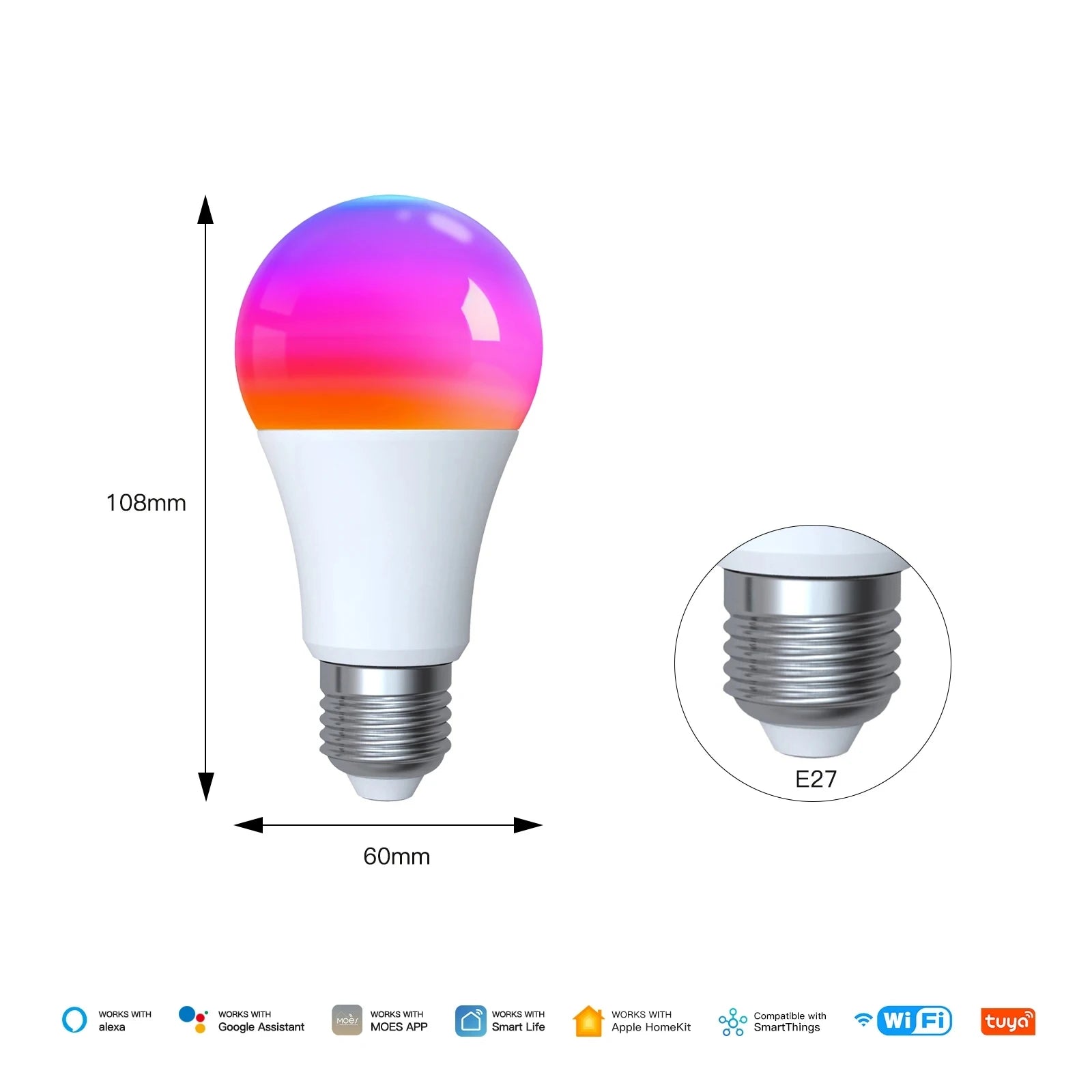 لمبة ذكية WiFi Matter LED RGB من ModMarke